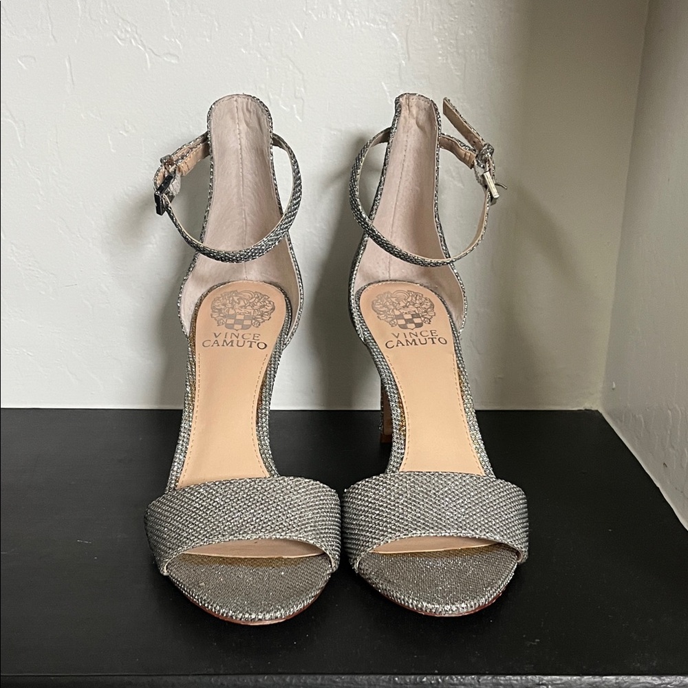 Vince Camuto Metallic Silver Heels
